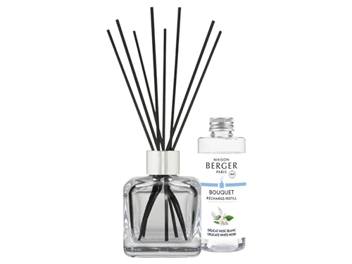 Lampe Berger Lampada Catalitica Bouquet Profumato Con Bastoncini 100Ml Délicat Musc Blanc