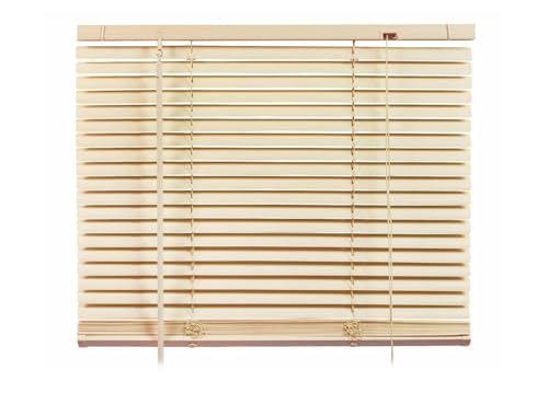 Tenda Veneziana Tende Veneziane Crema Parasole Per Finestre In Pvc Cm 100X250 30054
