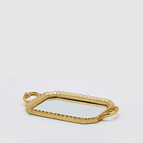 Edg Vassoio Specchio Deco 39X22 Gold Cod.714332.01