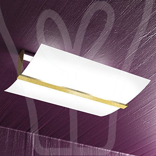 Plafoniera Top Light Modello Glass & Gold 1019/Pl50 - Fo (Foglia Oro)