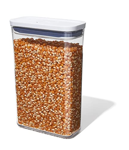 Oxo Contenitore Pop Good Grips, Ermetico, Impilabile, Con Coperchio, Per Snack E Altro, 1,8 L, Bianco