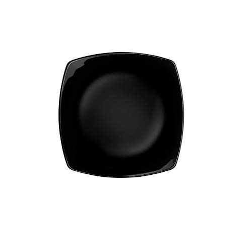Bormioli Rocco Bor1316 Bormioli, Piatto Dessert Eclissi Nero, 17,6Cm, Vetro