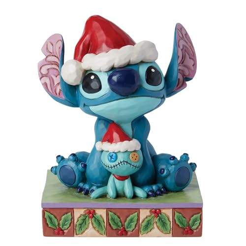 Disney Traditions - Statuetta Di Babbo Natale Stitch E Scrump
