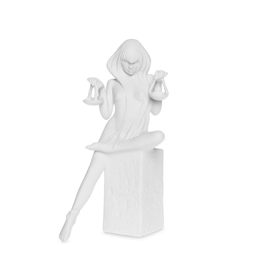 Christel By Sommer Figura Statuetta Zodiaco Bilancia 24Cm Bianco Poliresina