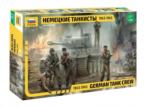 Zvezda Z3614 German Tank Crew Wwii Late Kit 1:35 Modellino Model Compatibile Con