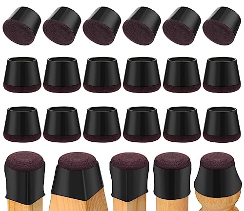 Gommini Per Sedie 40Pcs, Tappi Sedie Silicone Con Cuscinetti In Feltro Adatto, Grande, Purplish Black
