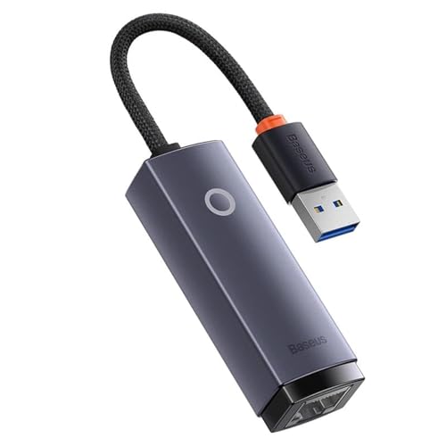 Baseus Network Adapter Lite Series Ethernet Adapter Usb-A To Rj45, 1 Gbps Gray (Wkqx000113)