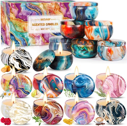 Bgiusqf 16 Pezzi Candele Profumate, Candele Profumate Regalo Set, Cera Di Soia Naturale Candele Profumate Regalo, Candele Decorative Per Anniversario