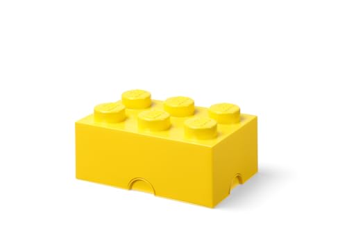 Lego Storage Brick - Scatola Portaoggetti Impilabile A 6 Pomelli, 8,47 L, In Plastica, Con Coperchio, Per Scrivania, Per Riporre I Giocattoli, Colore: