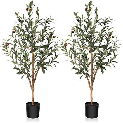 Kazeila Piante Finte Da Interno 90Cm Olivo Piante Finte Grandi Finta Pianta Per Decorazioni Casa Pianta Da Finta Pianta Verde In Vaso(2Pack)