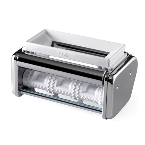 Marcato Accessorio Macchina Per La Pasta, Macchina Per Ravioli, Taglio Da 150 Mm, In Acciaio Cromato, Compatibile Con Atlas 150 E Atlasmotor, Accessor