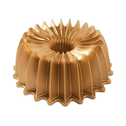 Nordic Ware - Teglia In Alluminio Brilliance Bundt Pan, Colore Oro