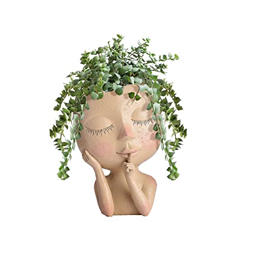 Faccia Pianta Pot Testa Pianta Pot Succulente Pianta Pots Faccia Fiori Pots Per Piante Di Casa Testa Di Resina Pianta Pots Con Foro Di Dreinage Carino