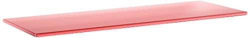 Bolis Italia Mensola Cm 15X60 In Vetro Temperato Mm 6, Sicurezza, Rosso