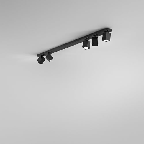 Perenz Spot Contemporaneo Oddy Alluminio Nero 5 Luci Gu10
