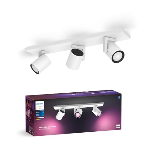 Philips Hue White & Color Ambiance Lampada Da Soffitto Argenta Con Tre Faretti, Faretti Led Dimmerabili Per Il Sistema Hue, Controllo Intelligente Del