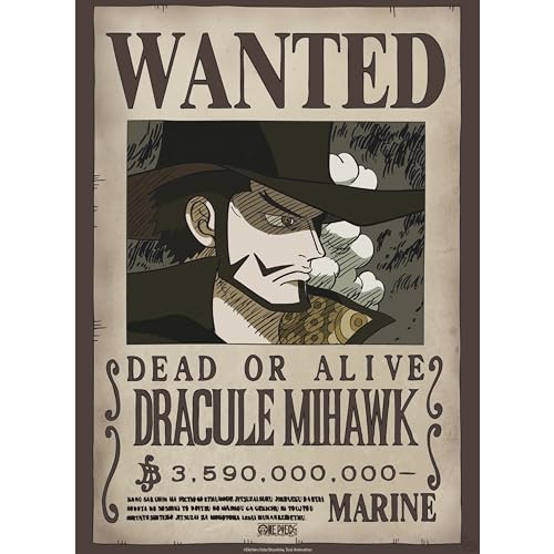 Gb Eye Poster One Piece Wanted Mihawk Wano 38X52Cm