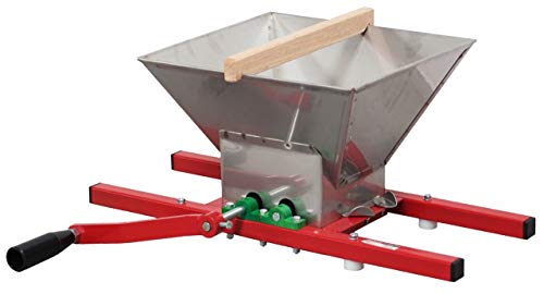 Alcofermbrew Pigiatrice Per Frutta 7L - Mulino Per Frutta Con Tramoggia | Tramoggia Inox | Per La Fermentazione: Mele, Pere, Uva E Frutti Di Bosco