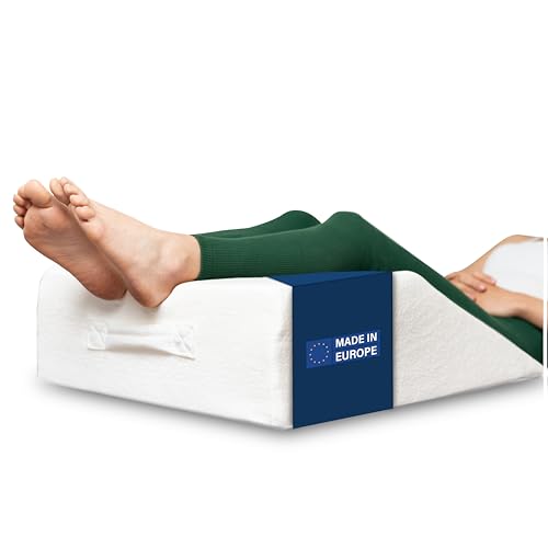 Dreamzie Cuscino Gambe Per Dormire - Cuscino Memory Foam Per Gambe, La Schiena - Cuscino Da Lettura Per Letto - Cuneo Alza Gambe - Ortopedico