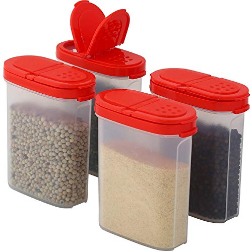Signora Ware - Set Contenitori Alimentari Vuoti In Plastica Trasparente Ermetici Con Coperchio Per Alimenti, Spezie, Caffè, Cereali, Farina, Liquidi.