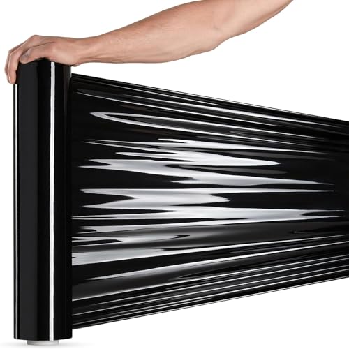 Rago® Film Estensibile Imballaggio 9,5 × 9,5 × 40 Cm 300M Pellicola Imballaggio Trasloco I Plastica Per Imballaggio Trasloco 300 M