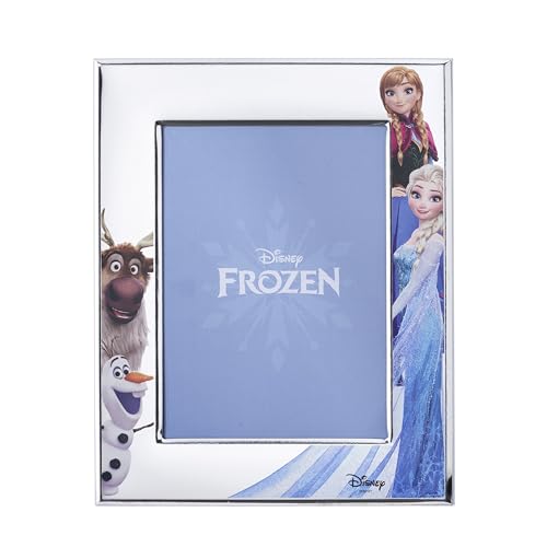 Valenti & Co. Disney Baby - Frozen - Cornice Porta Foto Da Tavolo In Argento, Idea Regalo Bambina O Neonata Per Battesimo O Compleanno