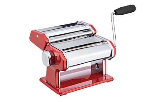 Kitchencraft World Of Flavours Macchina Per Pasta In Acciaio Inossidabile, Colore Rosso