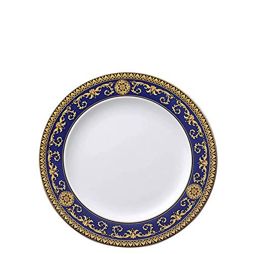 Versace Medusa Piatto Piano 28X28X2.5 Cm Blu
