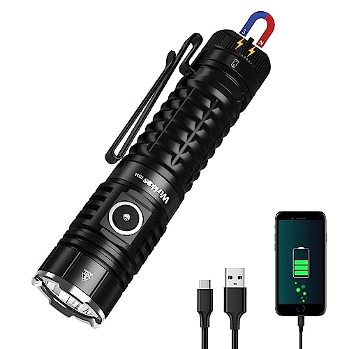 Wurkkos Ts22 Xhp70.2 Torcia Led Ultra Luminosa 4500 Lumen Usb C Ricaricabile Torcia Magnetica Multifunzione Lampada Da Lavoro Ipx8 Impermeabile Mini T
