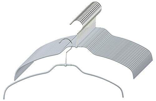 Mawa Grucce Per Abiti, Silhouette Light, Set Di 20 Pezzi, Salvaspazio E Antiscivolo Al 50%, Per Camicie, Ruotabile A 360°, Con Rivestimento Antiscivol