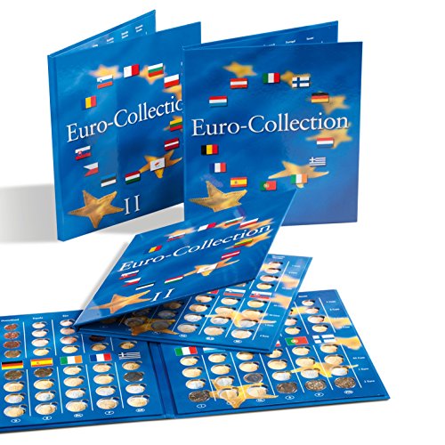 Leuchtturm 354614 Album Di Monete Presso Euro-Collection - Bundle Volume 1 E 2 Collezione Di Monete Euro