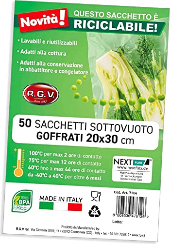 Rotolo Per Macchina Sottovuoto 20 X 30 Cm 50 Pezzi