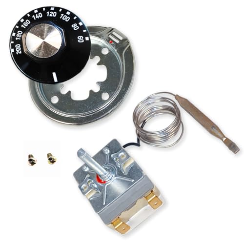 Goldman Service | Termostato Universale Per Friggitrice Industriale Ricambio Universale Con Regolatore (Da 50° A 205° C), 24007