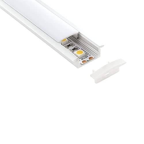 Prkitincb Kit Profilo Incasso L. 2Mt Per Strisce Led Completo Di Accessori Lampo