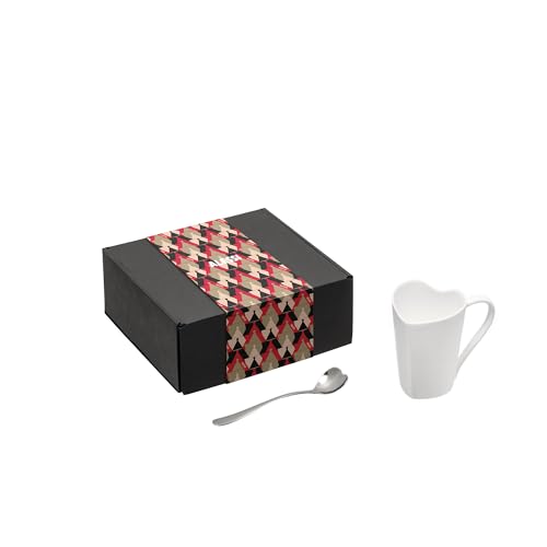 Alessi Tea Mmi24Cuset - Set Composto Da Mug E Cucchiaino, In Bone China E Acciaio Inossidabile 18/10, Multicolore