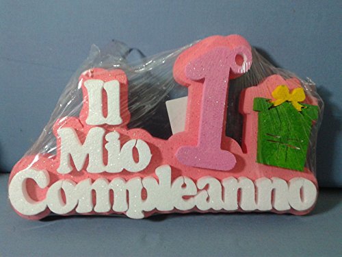 Primo Compleanno Bimba Polistirolo Scritta L38Cm X A22Cm
