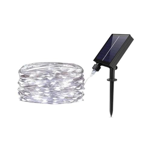 Kovalmax® Catena Luminosa 30 Mt Luci Natalizi Pannello Solare Minilucciola 300 Led Bianca
