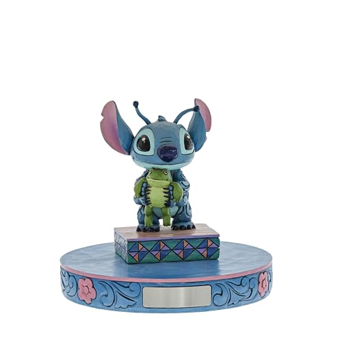 Disney Traditions Strane Forme Di Vita - Stitch Con La Rana Figurina, Resina, Multicolore, 70X60X100 Cm
