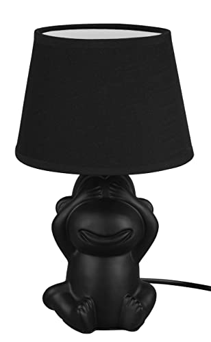 Webmarketpoint Lume Da Tavolo Abu Ceramica Scimmietta Non Vedo Nero Trio Lighting