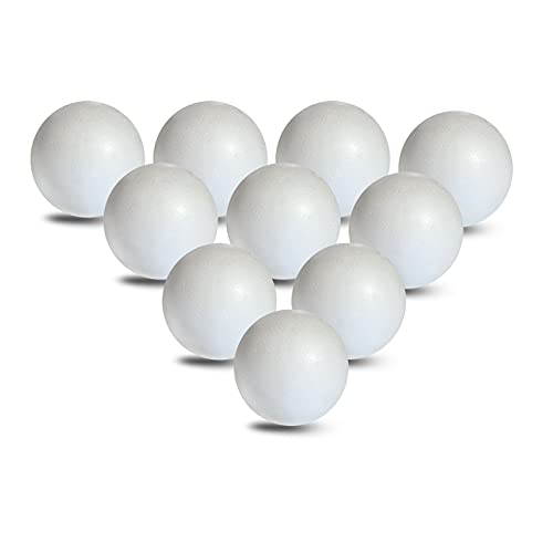 Mce-Commerce Palline Ø 5 Cm In Polistirolo, Lisce E Durevoli, 10 Pezzi, Per Fai Da Te, Modellismo, Progetti Creativi, Polistirene, Bianco, Ø 5 Cm-10 S