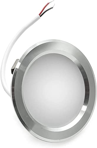 Faretto Incasso Led Sottile Foro Diametro 60 Mm 19 Mm Esterno 70 Mm Cromo 3 Watt Luce Calda 3000 K Diretto A 220 V
