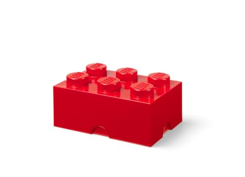 Room Copenhagen Lego Storage Brick 6, Rosso (Rosso)