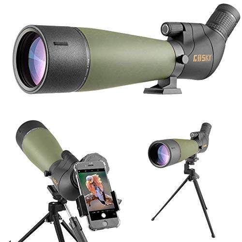 Gosky 20-60X80 Cannocchiale Da Osservazione Con Treppiede, Borsa Da Trasporto E Smartphone - Bak4 Hd Cannocchiale Ad Angolo - Cannocchiale Impermeabil