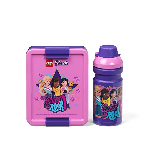 Lego Friends - Set Da Pranzo Divertente E Funzionale Da 390 Ml E Contenitore Per Il Pranzo, Per Bambini E Adulti, Lavabile In Lavastoviglie, Perfetto
