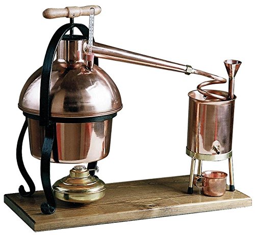 Alambicco Distillatore In Rame Modello Lusso Da 3 Litri Con Termometro - Copper Distiller