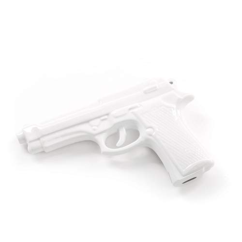 Seletti Memorabilia Porcellana My Gun Cm.22 X 14 X 3,5, Pietra, Bianco, 22X14X3.5 Cm
