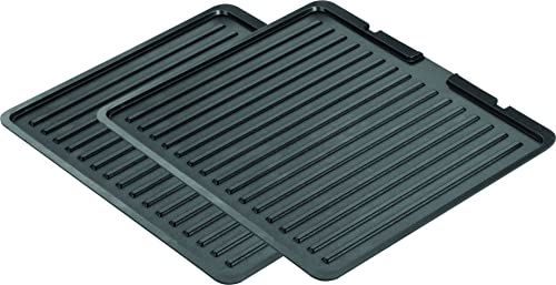 Piastre Di Ricambio Scanalate Per Barbecue Ecg Kg 300/1000, Colore Nero