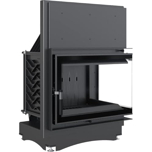 Kratki Zuzia Eco Camino A Legna Con Inserto Ad Aria Emissione C02 Ridotta Conforme Bimschv 2 12 Kw Rendimento Termico 81% Acciaio E Ghisa Deco Destra
