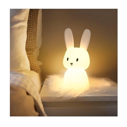 Solidee Lampada Camera Bambini, Silicone Luce Notturna Neonato, 7 Multicolori Led, Led Ricaricabile Lampada Da Notte Per Bambini Regalo Neonato Camere
