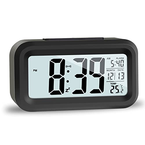 Jophek Sveglia Digitale Da Comodino Batteria, Sveglia Intelligente Con Temperatura Data Snooze, Sveglia Digitale Per Bambini Adulti Camera Da Letto Ho